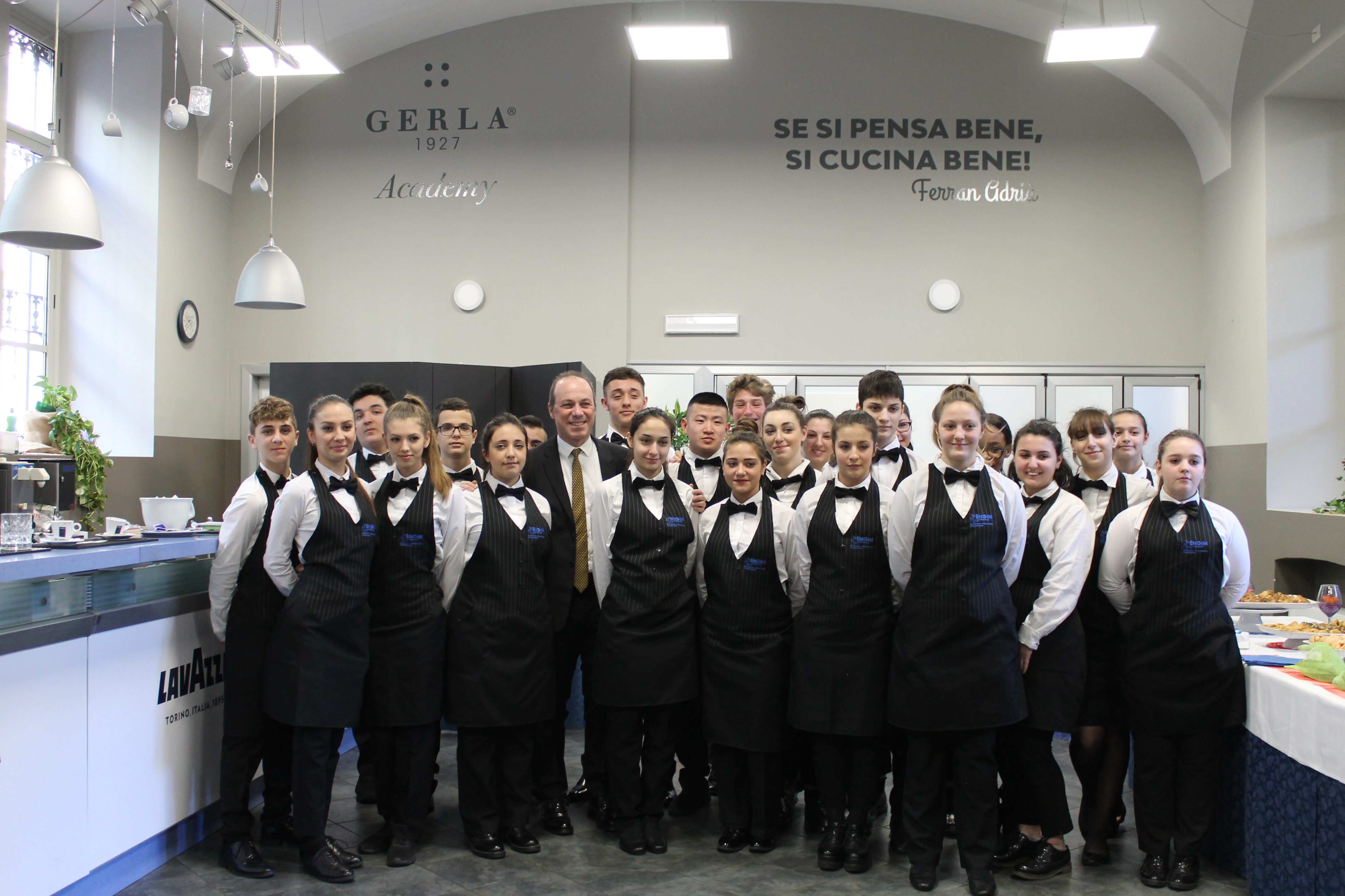 Giuseppe Lavazza all'inaugurazione della Academy